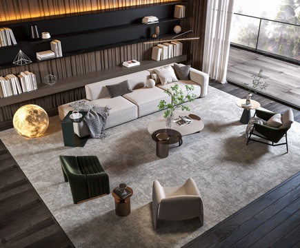 Modern Sectional Sofa Italian Minimalist Home