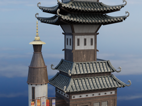 Japanese-style architecture Japanese-style ancient architecture Japanese-style castle Japanese-style palace ancient architecture