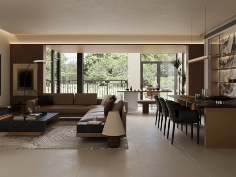 Modern Italian Living&Dining Room Affordable Luxury Style Italian Guest DiningRoom Daping Guest Restaurant High-class Grey Guest Restaurant