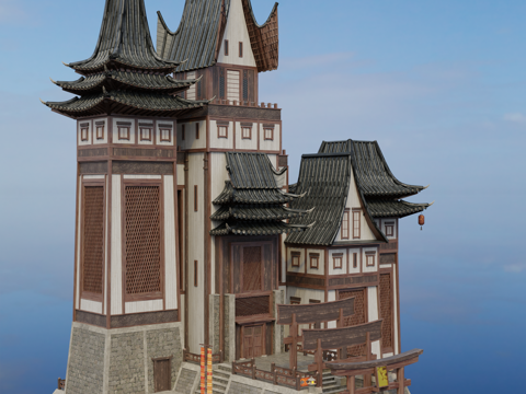 Japanese-style architecture Japanese-style ancient architecture Japanese-style castle Japanese-style palace ancient architecture
