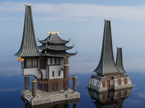 Japanese-style architecture Japanese-style ancient architecture Japanese-style castle Japanese-style palace ancient architecture