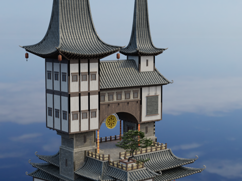 Japanese-style architecture Japanese-style ancient architecture Japanese-style castle Japanese-style palace ancient architecture