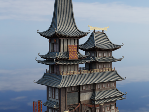 Japanese-style architecture Japanese-style ancient architecture Japanese-style castle Japanese-style palace ancient architecture