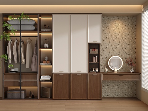 Neo-Chinese Style wardrobe dressing table wardrobe