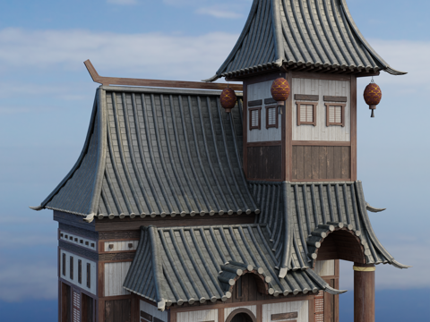 Japanese-style architecture Japanese-style ancient architecture Japanese-style castle Japanese-style palace ancient architecture