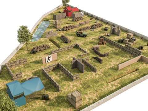 Modern Outdoor Base Expansion Camp CS Camp
