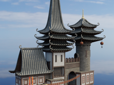 Japanese-style architecture Japanese-style ancient architecture Japanese-style castle Japanese-style palace ancient architecture