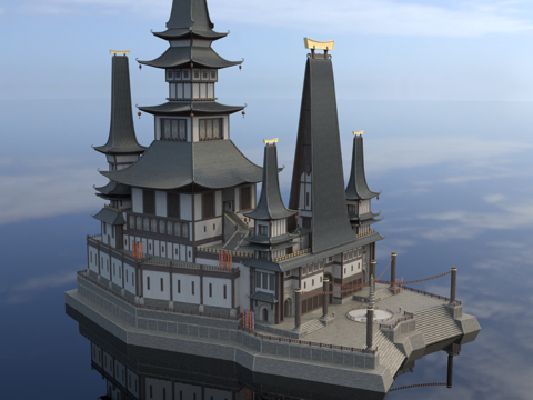 Japanese-style architecture Japanese-style ancient architecture Japanese-style castle Japanese-style palace ancient architecture