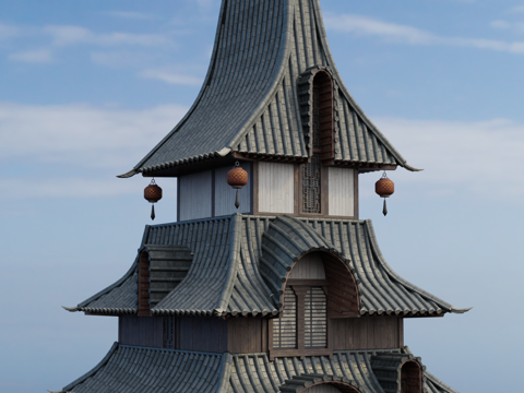 Japanese-style architecture Japanese-style ancient architecture Japanese-style castle Japanese-style palace ancient architecture