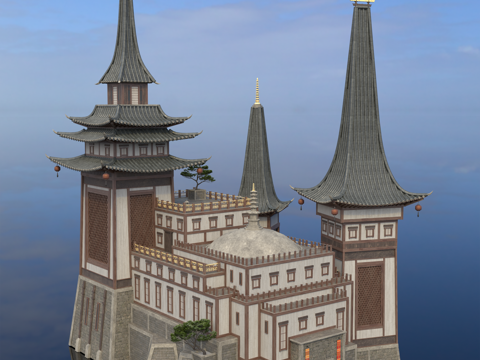 Japanese-style architecture Japanese-style ancient architecture Japanese-style castle Japanese-style palace ancient architecture