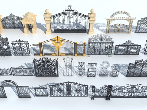 European-style wrought iron gate fence factory fence fence fence European-style wrought iron gate