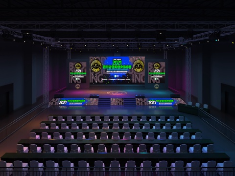 Stage lighting and sound equipment truss