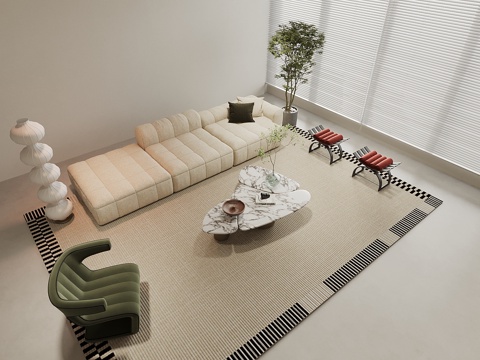 Modern French Sofa Sofa Coffee Table Combination Living Room Sofa Sectional Sofa Beanbag