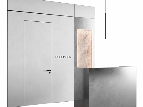 Metal decorative reception desk