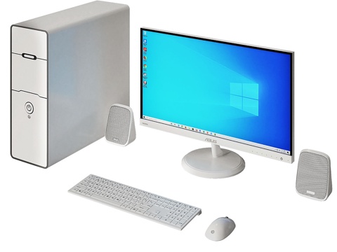 White Asus Desktop Computer