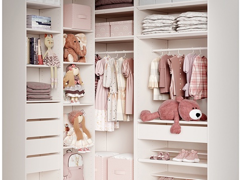 Modern Cream Style Children's Corner Wardrobe