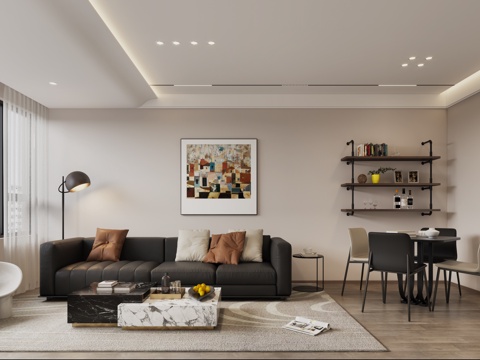 Modern black and white gray living room black and white gray dining table black and white gray dining room black and white gray sofa