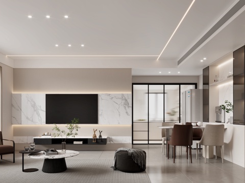 Modern Black and White Grey DiningRoom Black and White Grey Sofa Black and White Grey Dining Table Modern Hanging Painting