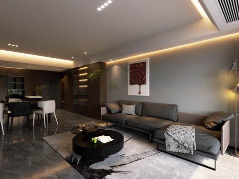Black and White Grey DiningRoom