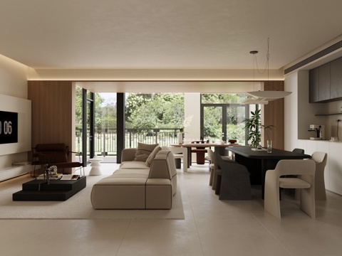 Modern Italian Living&Dining Room Affordable Luxury Style Italian Guest DiningRoom Daping Guest Restaurant High-class Grey Guest Restaurant