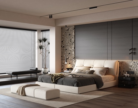 Italian Minimalist Bedroom Modern Minimalist Bedroom Bay Window Bedroom Master Bedroom