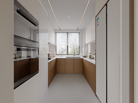 Modern log style kitchen