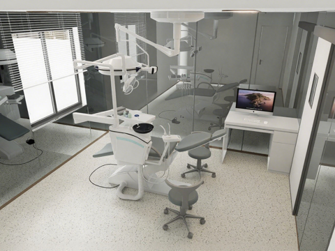 Modern Dental Clinic Dental Chair Operating Light Doctor Wheelchair