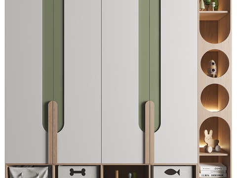 Modern Cream Style Children's Wardrobe
