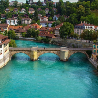 Town River Scenery