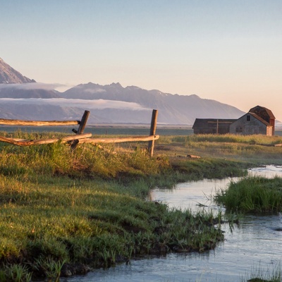 River Grassland Landscape