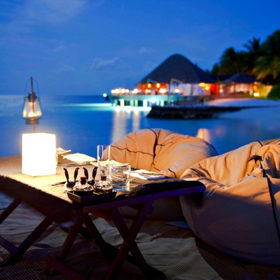 Beach romantic night view