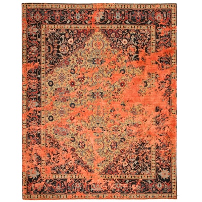 OLD ORANGE PRINT CARPET