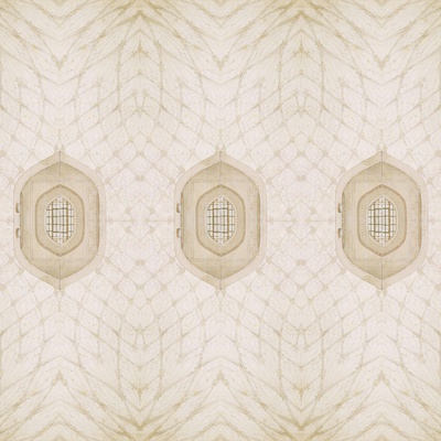 Beige geometric wallpaper