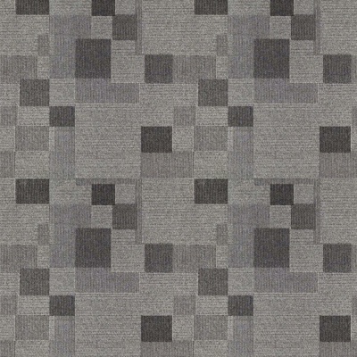 Seamless gray square linen carpet