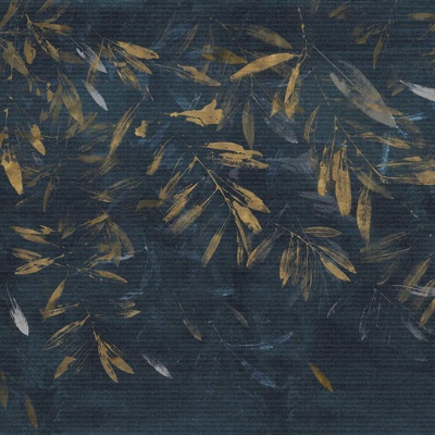 dark blue leaves wallpaper