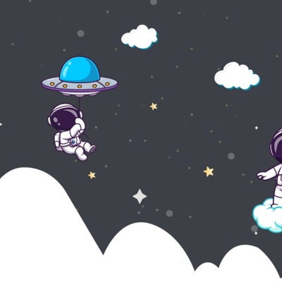 Cartoon Children's Space Star Wallpaper