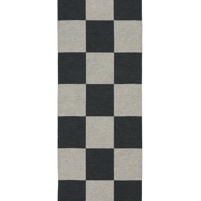 Black gray checkerboard carpet