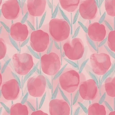 Children's wallpaper pink fruit wallpaper