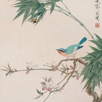 Chinese Decorative Painting of Flowers and Birds