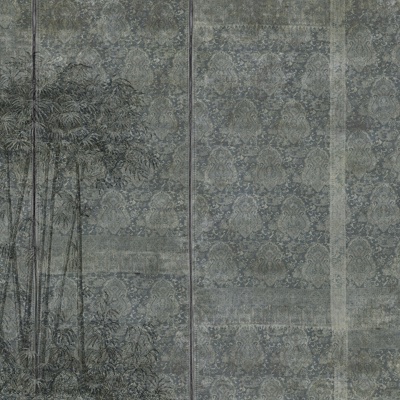 gray plant print wallpaper