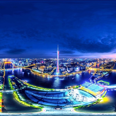 HDR city night view, HDR Guangzhou night view, HDR Guangzhou tower night view