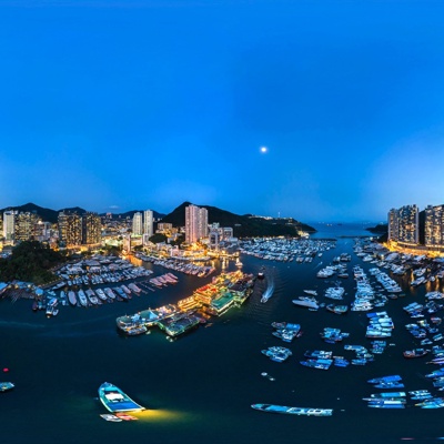 HDR City Night View, HDR Harbour City