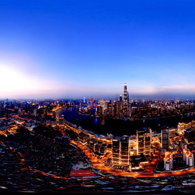 HDR city night view, HDR Shanghai night view