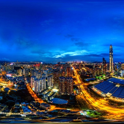 HDR city night view, HDR Shenzhen night view