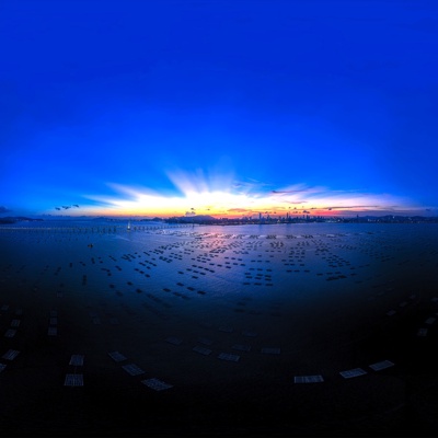 Night view of HDR fishing port