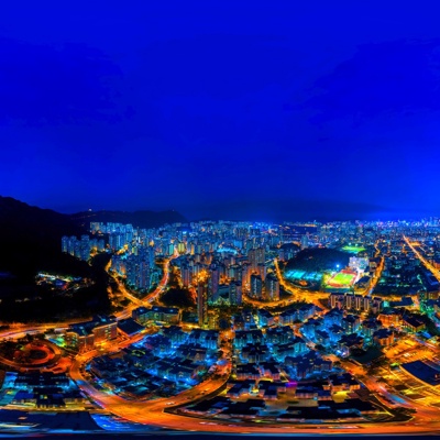 HDR city night view