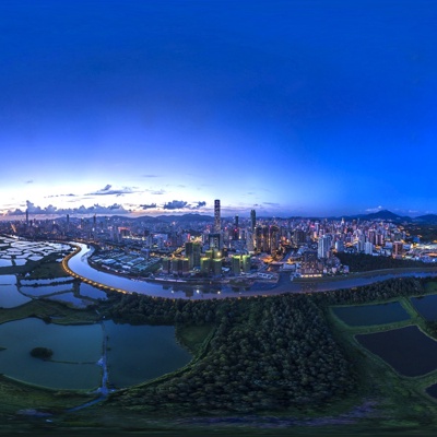 HDR city night view, HDR Shenzhen night view