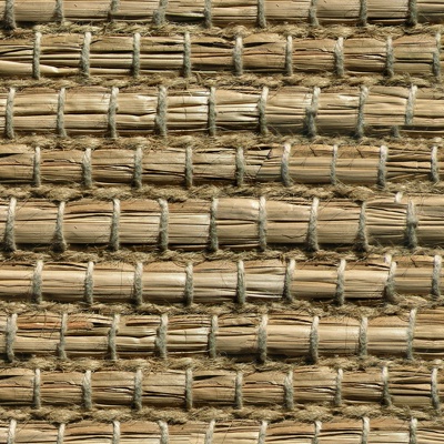 Seamless yellow straw rattan bamboo woven mat