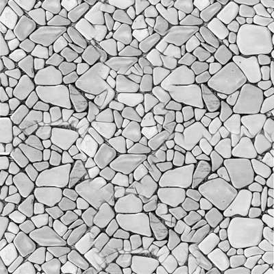 Gray white cobblestone ground