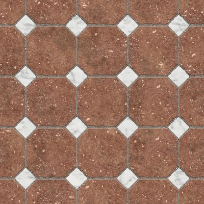 Seamless red terracotta tile parquet floor tile sidewalk road ground square paving